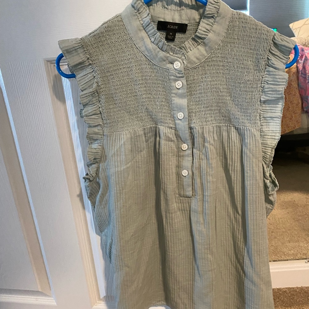 Light green jcrew sleeveless top